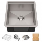 Мийка для кухні Kraus Kore 43,2х48,3 см під стільницю нержавіюча сталь KWU111-17