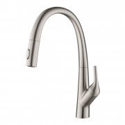 Смеситель для кухни Kraus Arqo с выдвижной лейкой латунь сатин KPF-2523SFS