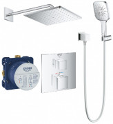 Душевая система скрытого монтажа Grohe Grohtherm Cube с Rainshower Mono 310 Cube хром UA26405SC0