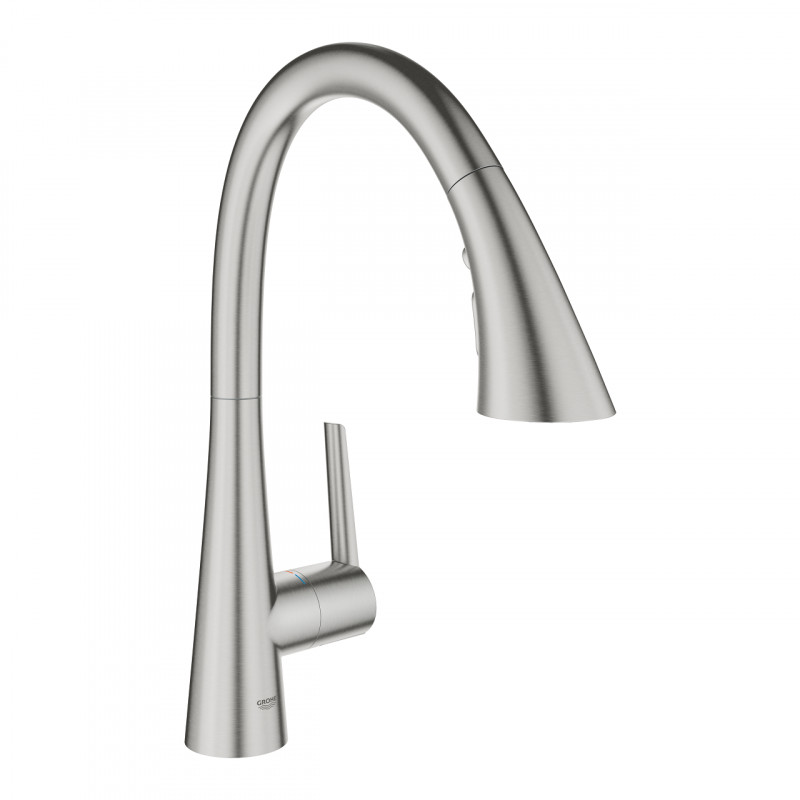 Смеситель для кухни Grohe Zedra с выдвижной лейкой суперсталь 32294DC2