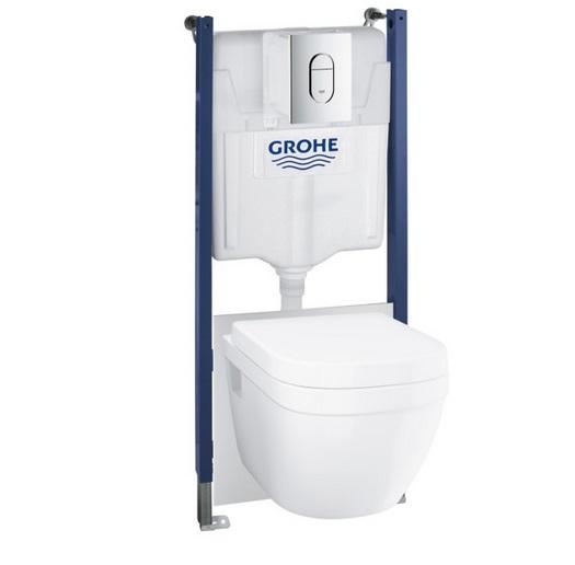 Комплект інсталяції Grohe Solido 5в1 з унітазом Euro Ceramic Rimless Soft close 39698000