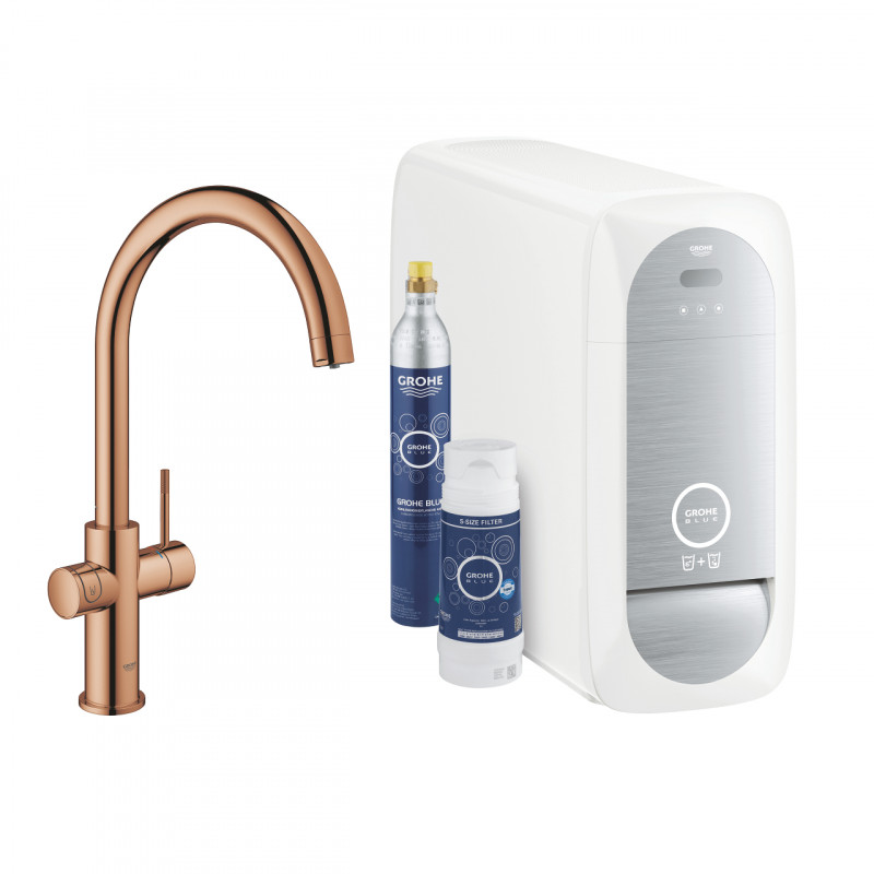Змішувач Grohe Blue Home з функцією очищення води зі стартовим комплектом 31455DA1