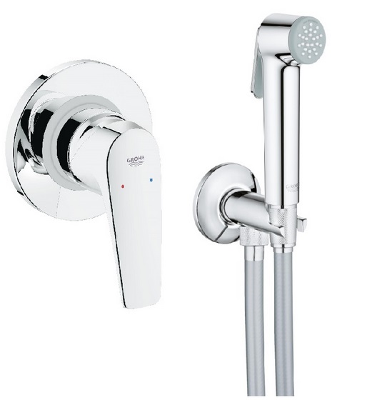 Гигиенический душ со смесителем скрытого монтажа Grohe BauFlow с Tempesta-F Trigger Spray хром UA12164600