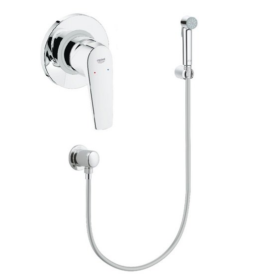 Гигиенический душ со смесителем скрытого монтажа Grohe BauFlow с Tempesta-F хром UA12164500