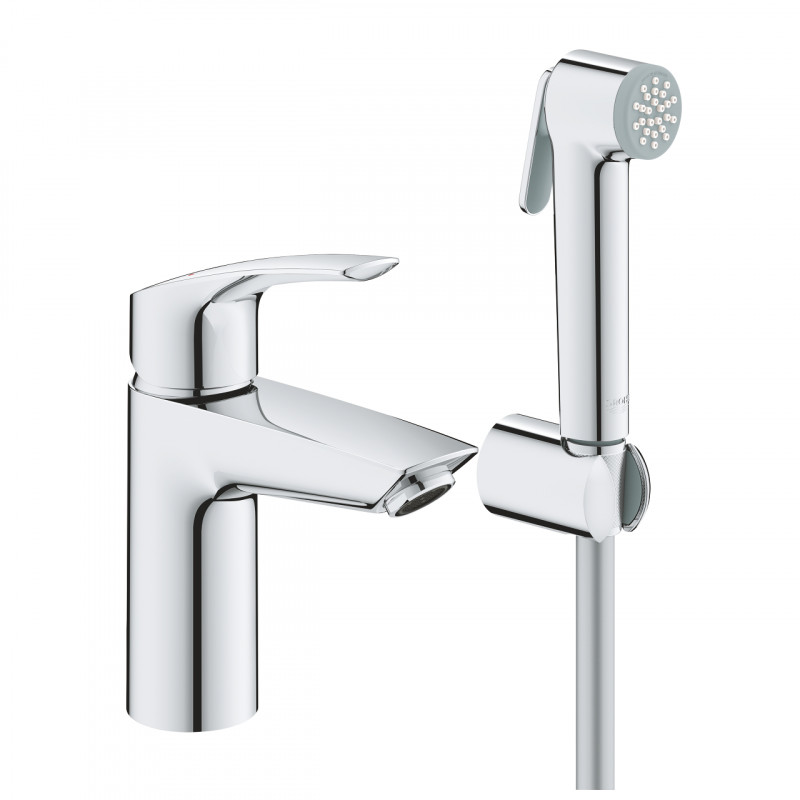 Смеситель для раковины Grohe Eurosmart с гигиеническим душем хром 23124003