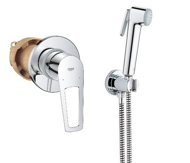 Гигиенический душ со смесителем скрытого монтажа Grohe BauLoop New с Tempesta-F хром UA11104200