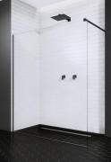 Душова перегородка Radaway Modo X II Black 100-160x200-250 см чорний/прозоре скло 389408-54-01