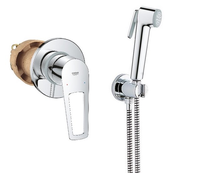 Гігієнічний душ із змішувачем прихованого монтажу Grohe BauLoop New з Tempesta-F хром UA11104200