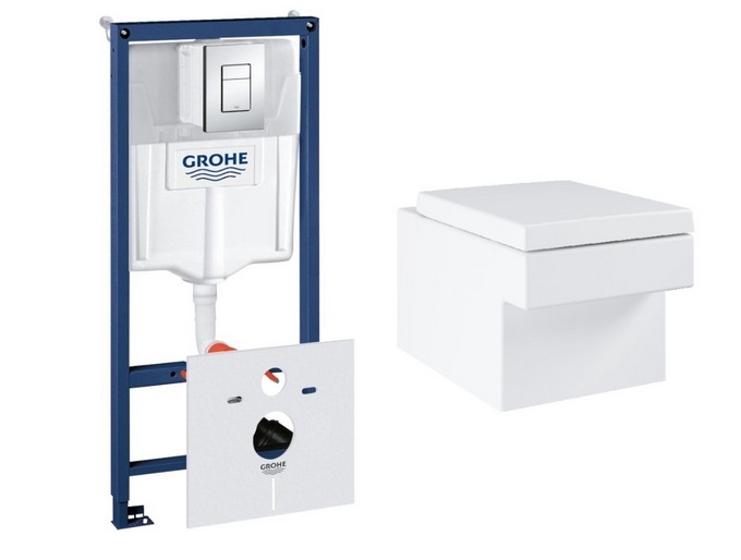 Комплект инсталляции Grohe Rapid SL c унитазом Eurocube и крышкой Soft close UA39244CB0