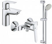 Набір змішувачів для ванної Grohe BauEdge 3 в 1 з душовим гарнітуром хром UA123208S0
