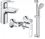 Набір змішувачів для ванної Grohe BauLoop 3 в 1 з душовим гарнітуром хром UA123220S0