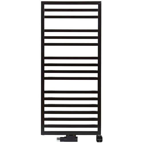 Комбінований сушка для рушників Zehnder Quaro Spa 125,1х55 см з теном NEX чорний матовий QS-120-055-9017-NEX-MB