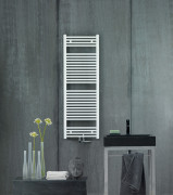 Сушка для рушників водяна комбінована Zehnder Virando 122,6х50 см з теном NEX білий AB-120-050-05-9016-NEX-MB