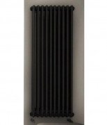 Радіатор опалення Instal Projekt Tubus 2 трубчастий 48,5х180 см 10 секцій чорний матовий TUB2-180/10-D50-C31