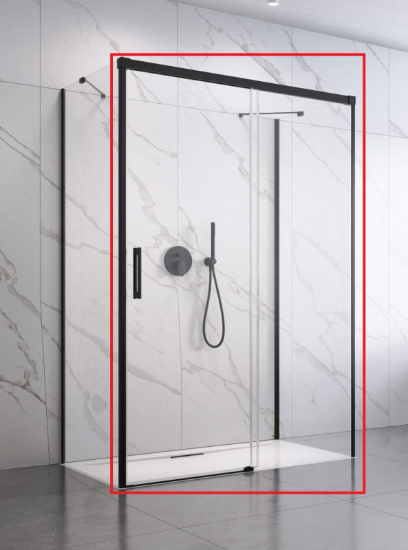 Душевая дверь Radaway Idea Black KDJ+S 130х200.5 см раздвижная правая черный/прозрачное стекло 10116130-54-01R