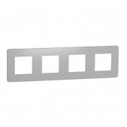 Рамка 4-постова Schneider Electric Unica New Studio Color хром/білий NU280855
