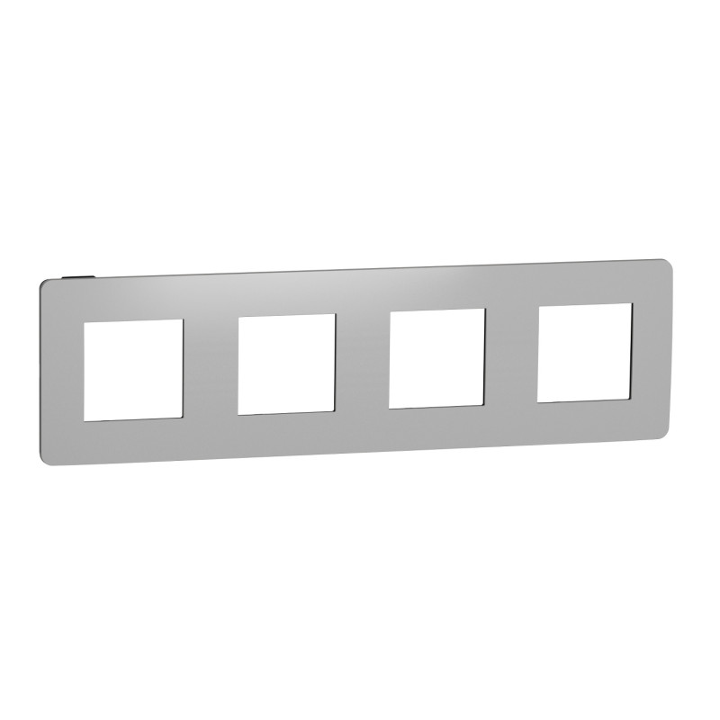 Рамка 4-постовая Schneider Electric Unica New Studio Color хром/антрацит NU280856