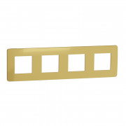 Рамка 4-постова Schneider Electric Unica New Studio Color золото/білий NU280859