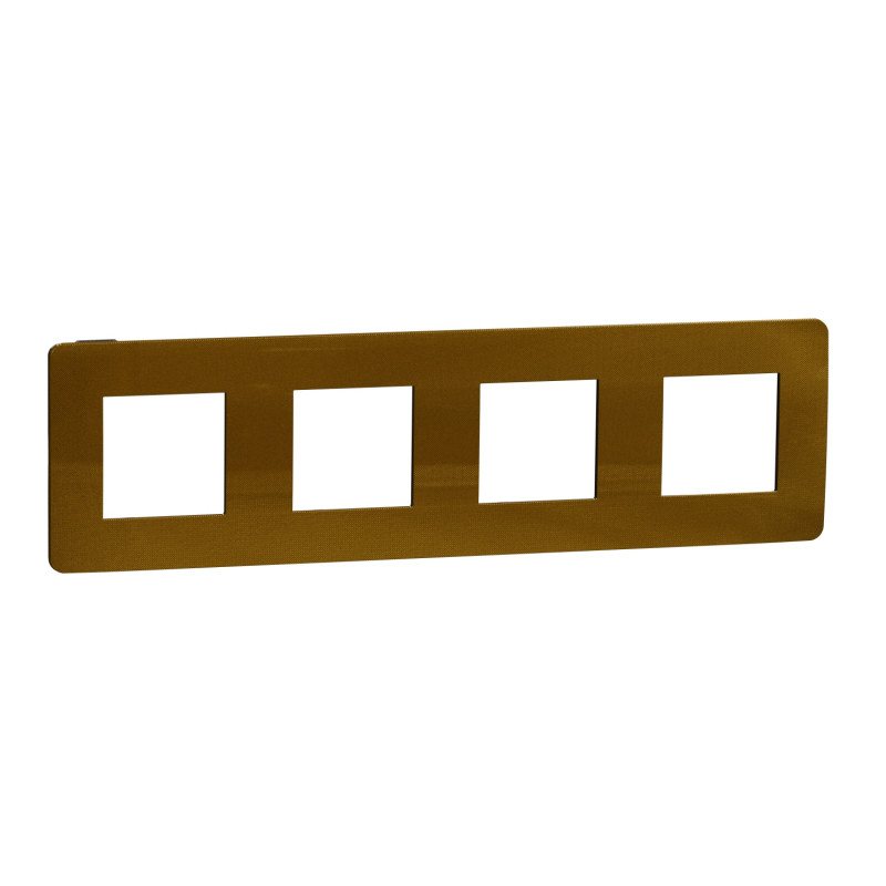 Рамка 4-постовая Schneider Electric Unica New Studio Color золото/антрацит NU280862