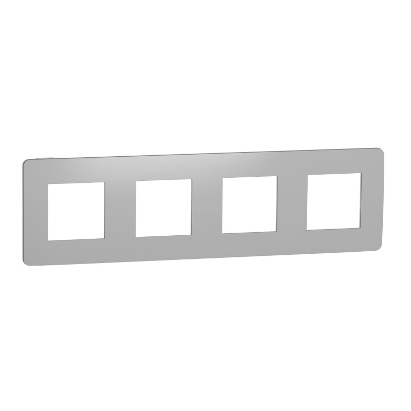 Рамка 4-постова Schneider Electric Unica New Studio Color хром/білий NU280855