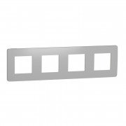 Рамка 4-постова Schneider Electric Unica New Studio Color хром/білий NU280855