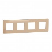 Рамка 4-постовая Schneider Electric Unica New Studio Color медь/белый NU280857