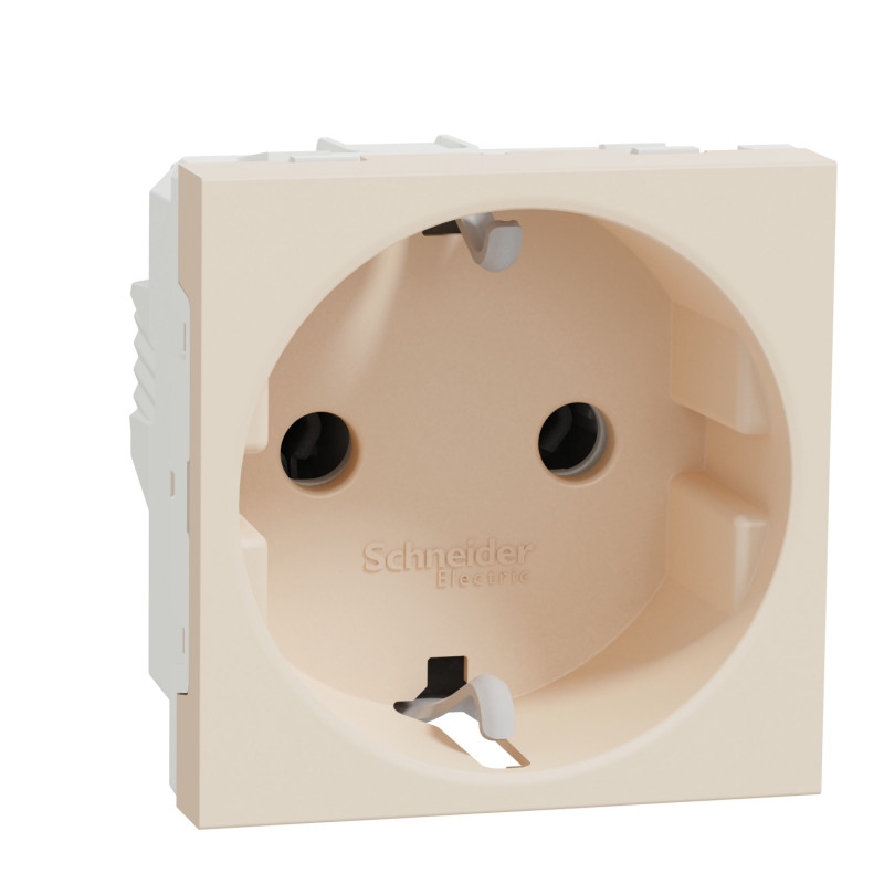 Розетка Schneider Electric Unica New 2 модуля без заземлення бежевий NU303644