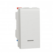 Вимикач Schneider Electric Unica New 1-клавішний із нейтраллю 1 модуль білий NU310318S