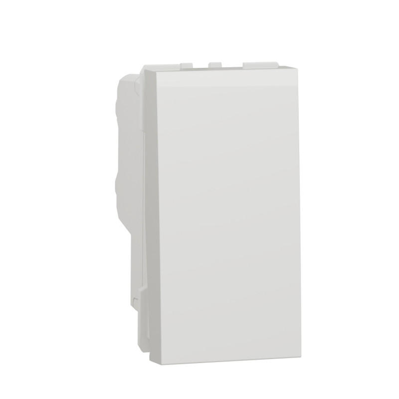 Вимикач Schneider Electric Unica New 1-клавішний 2-полюсний схема 2 1 модуль білий NU316218