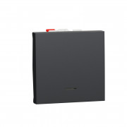 Выключатель Schneider Electric Unica New 1-клавишный с нейтралью схема 6 2 модуля антрацит NU320354S