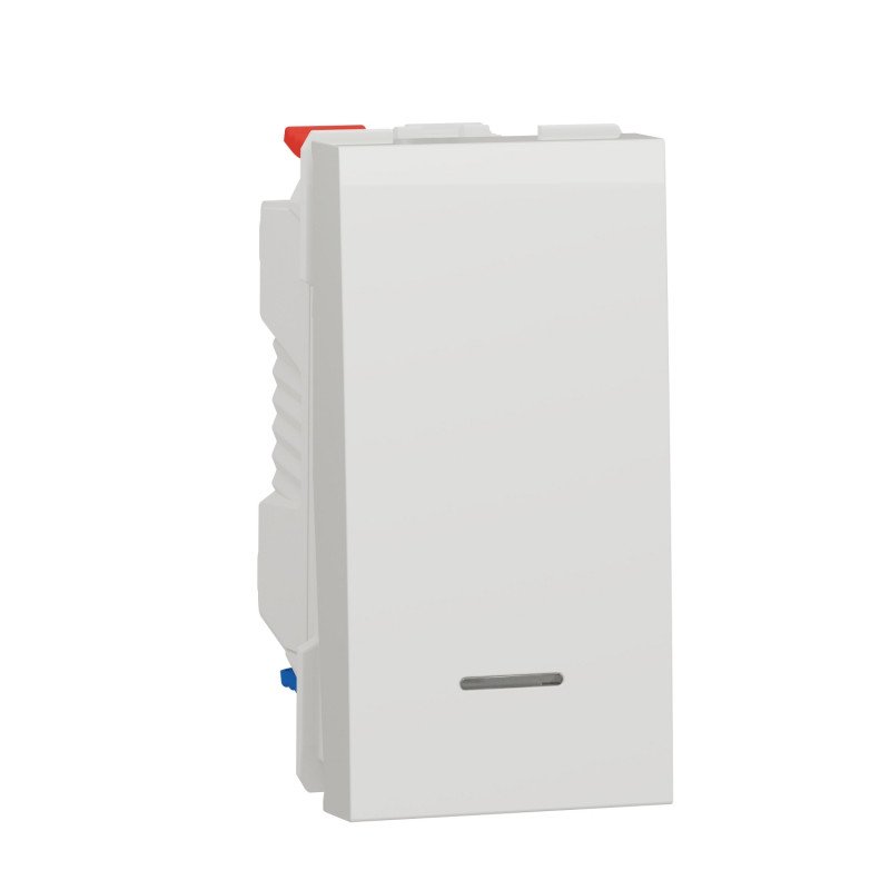  	Выключатель проходной Schneider Electric Unica New 1-клавишный с нейтралью 1 модуль белый NU310318S