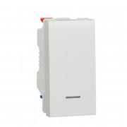 Вимикач Schneider Electric Unica New 1-клавішний із нейтраллю 1 модуль білий NU310318S