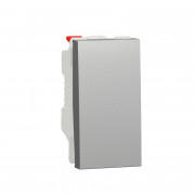 Выключатель Schneider Electric Unica New 1-клавишный кнопочный схема 1 1 модуль алюминий NU310630