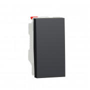 Выключатель Schneider Electric Unica New 1-клавишный кнопочный схема 1 1 модуль антрацит NU310654