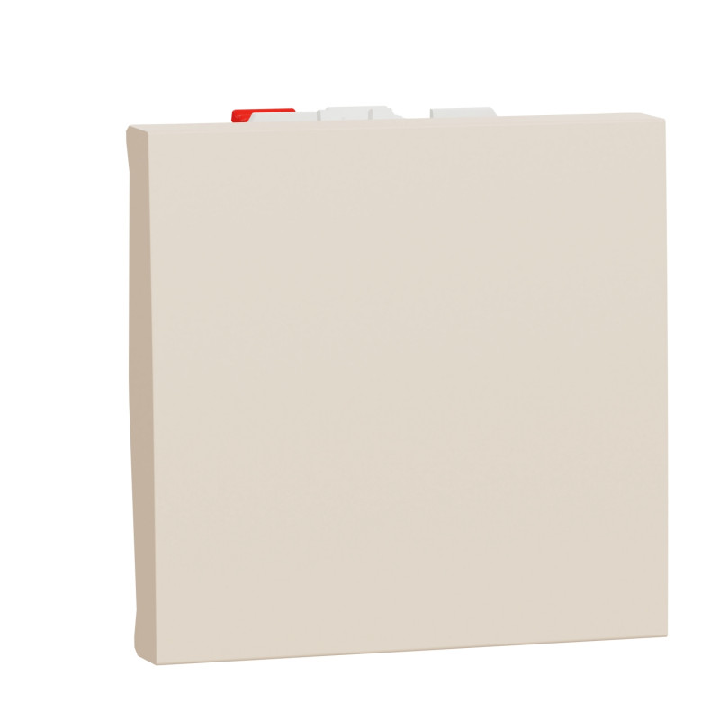 Выключатель Schneider Electric Unica New 1-клавишный кнопочный схема 1 2 модуля бежевый NU320644