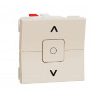 Вимикач для жалюзі Schneider Electric Unica New 2-клавішний схема 4 2 модуля бежевий NU320844
