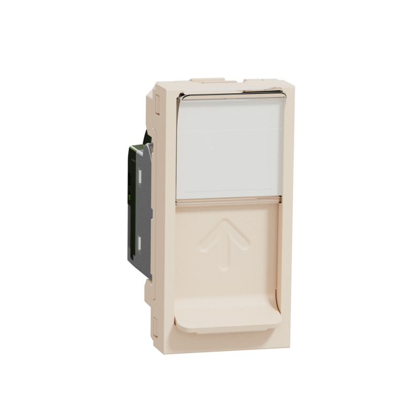Розетка компьютерная Schneider Electric Unica New RJ45 одиночная категория 5e STP 1 модуль бежевый NU341244