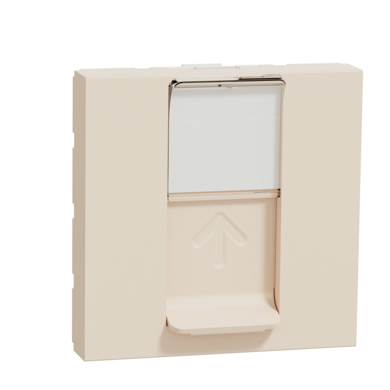 Розетка комп'ютерна Schneider Electric Unica New RJ45 одинична категорія 5е UTP 2 модулі бежевий NU341144