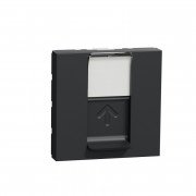 Розетка компьютерная Schneider Electric Unica New RJ45 одиночная категория 5е UTP 2 модуля антрацит NU341154