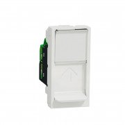 Розетка компьютерная Schneider Electric Unica New RJ45 одиночная категория 6 UTP 1 модуль белый NU341418