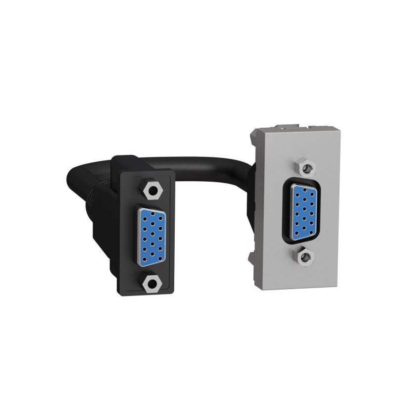 Розетка HD15 female (VGA) Schneider Electric Unica New 1 модуль алюміній NU343230