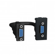 Розетка HD15 female (VGA) Schneider Electric Unica New 1 модуль антрацит NU343254