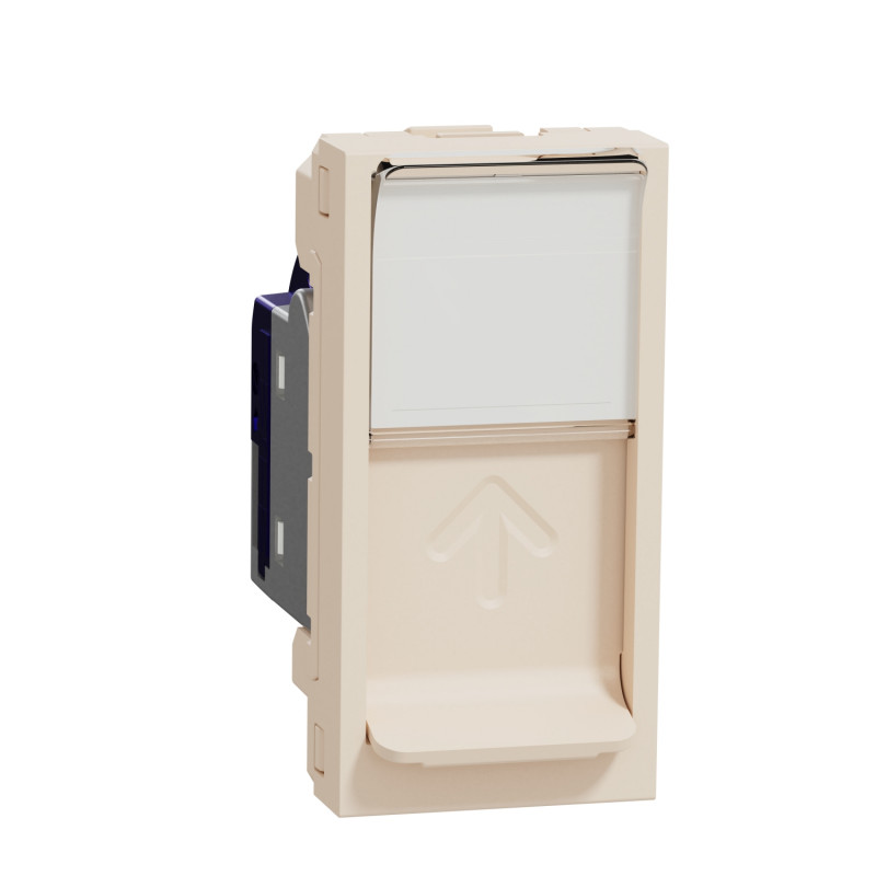 Розетка компьютерная Schneider Electric Unica New RJ45 категория 6A FTP 1 модуль бежевый NU344844
