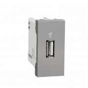 USB-коннектор Schneider Electric Unica New 1 модуль алюминий NU342930
