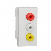 Розетка 3 RCA Schneider Electric Unica New 1 модуль білий NU343118