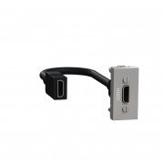 Розетка HDMI Schneider Electric Unica New 1 модуль алюміній NU343030