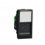 Розетка комп'ютерна Schneider Electric Unica New RJ45 категорія 6A FTP 1 модуль антрацит NU344854