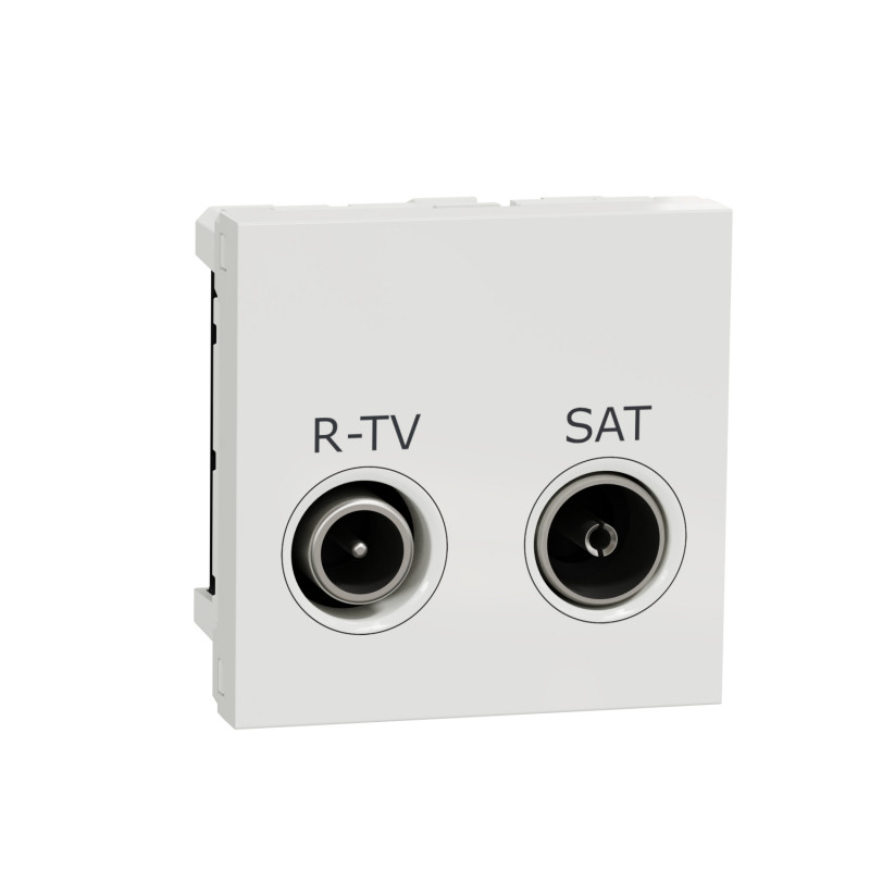 Розетка R-TV SAT Schneider Electric Unica New одиночная 2 модуля белый NU345418