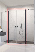 Створки душевой двери Radaway Nes Black DWD II 93х200 см распашные черный/прозрачное стекло 10037093-54-01