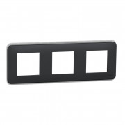 Рамка 3-постова Schneider Electric Unica New термопластік антрацит NU400654